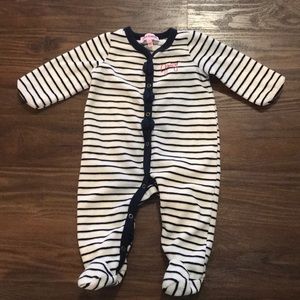 Juicy velour footie sleeper